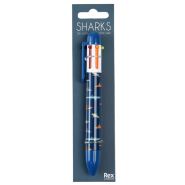 Długopis 6 kolorów Rekiny Rex London - 1
