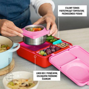 Omiebox lunch box z termosem Pink Berry Omie - 7