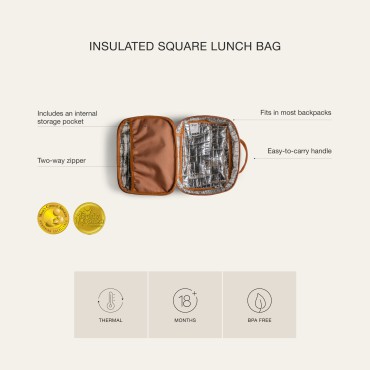 Kwadratowy Lunch Bag / Śniadaniówka - Samochody Citron - 2