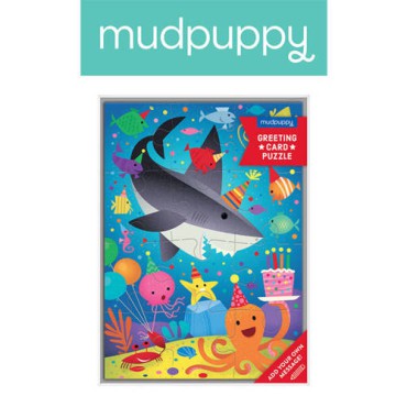 Puzzle-kartka z życzeniami Rekin 12 el. 3+ Mudpuppy - 4