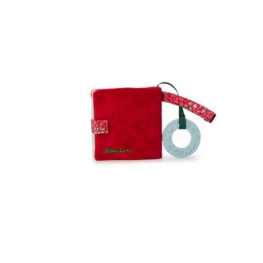 Miękka mini-książeczka wielofunkcyjna z silikonowym gryzakiem Czerwony Kapturek 6 m+  Lilliputiens - 3