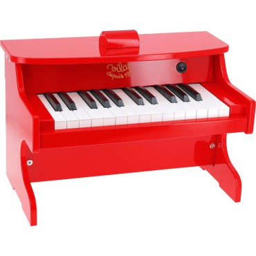 Pianino elektryczne drewniane czerwone Vilac - 3