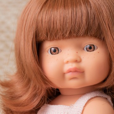 Lalka dziewczynka Europejka Colourful Edition Rude włosy 38cm Miniland Doll - 3