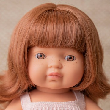 Lalka dziewczynka Europejka Colourful Edition Rude włosy 38cm Miniland Doll - 5