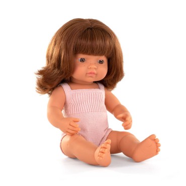 Lalka dziewczynka Europejka Colourful Edition Rude włosy 38cm Miniland Doll - 8