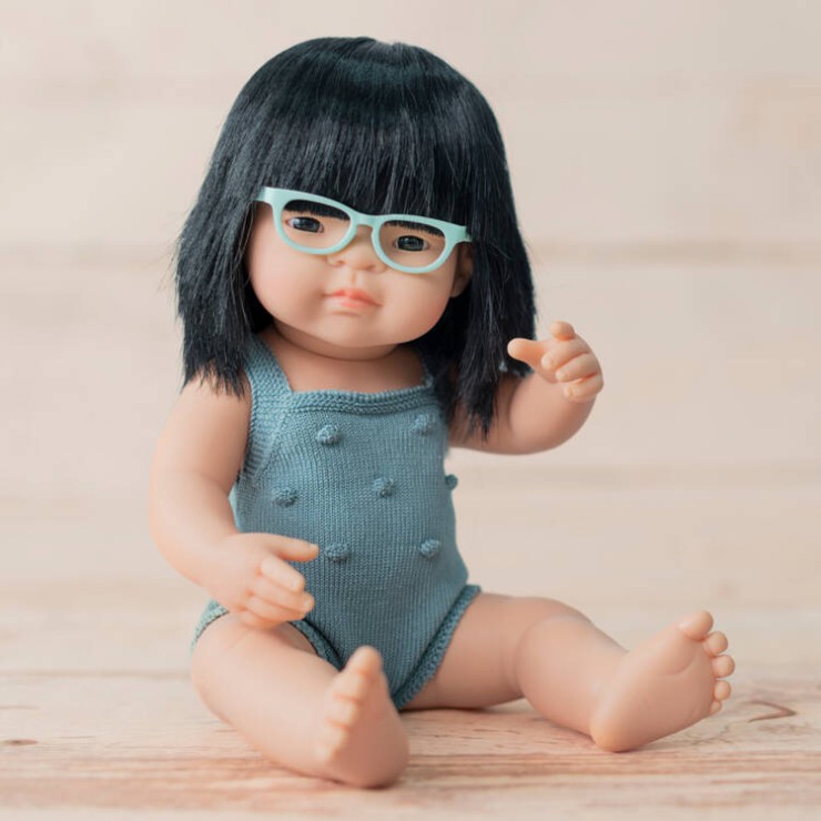 Lalka dziewczynka Azjatka z okularami Colourful Edition 38cm Miniland Doll - 7