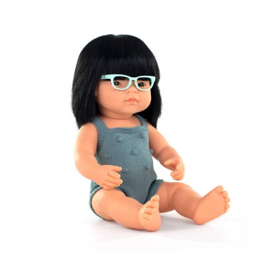 Lalka dziewczynka Azjatka z okularami Colourful Edition 38cm Miniland Doll - 8