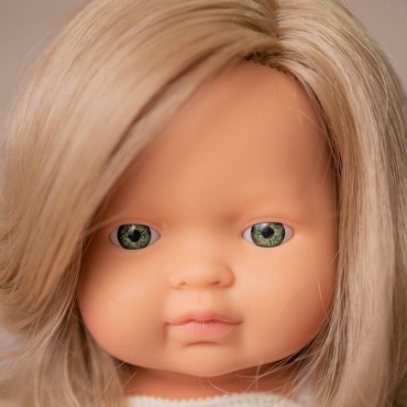 Lalka dziewczynka Europejka Ciemny Blond Colourful Edition 38cm Miniland Doll - 5
