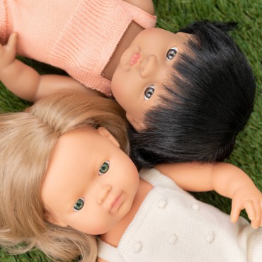 Lalka dziewczynka Europejka Ciemny Blond Colourful Edition 38cm Miniland Doll - 8
