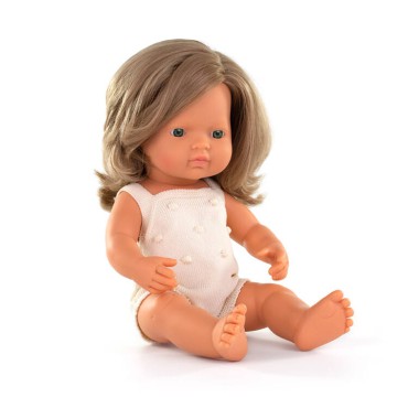 Lalka dziewczynka Europejka Ciemny Blond Colourful Edition 38cm Miniland Doll - 2