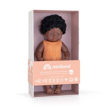 Lalka chłopiec Afrykańczyk Colourful Edition 38cm Miniland Doll - 6