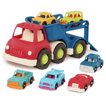 Laweta z 6 autkami Happy Cruisers – Car Carrier B.Toys - 2