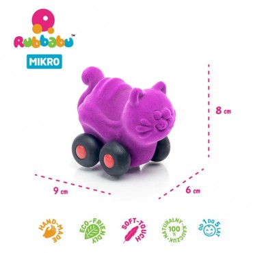 Kot pojazd sensoryczny fioletowy mikro Rubbabu