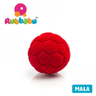 Piłka futbolowa sensoryczna czerwona mała Rubbabu