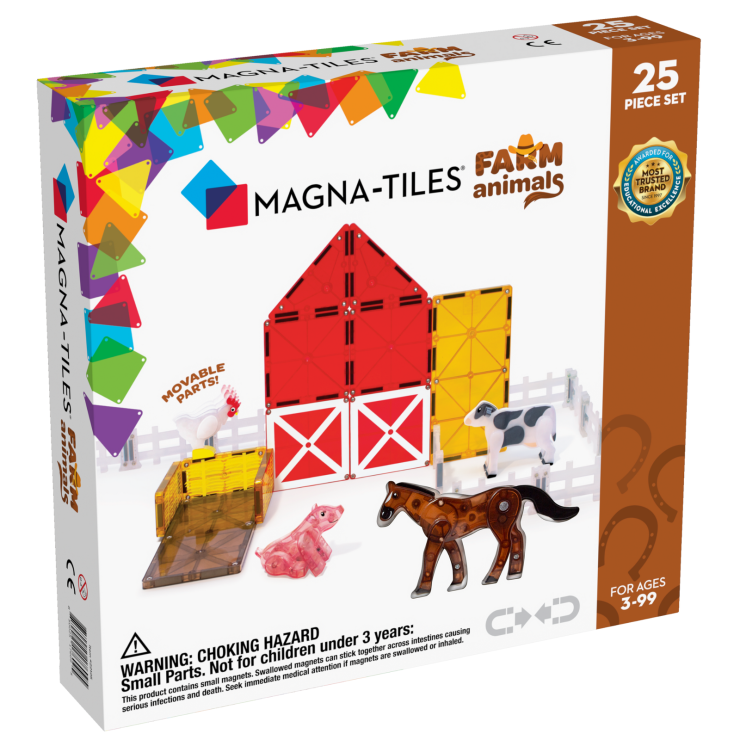 Klocki Magnetyczne Farm Animals 25 el. MAGNA-TILES