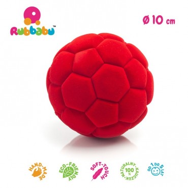 Piłka futbolowa sensoryczna czerwona Rubbabu