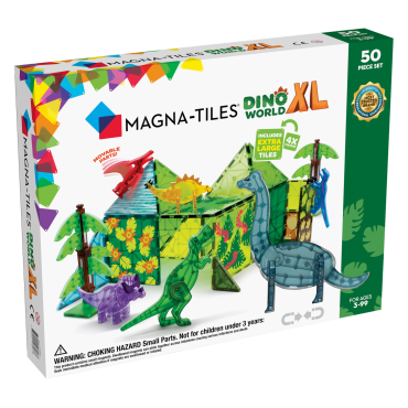 Klocki Magnetyczne Dino World XL 50 el. MAGNA-TILES - 1