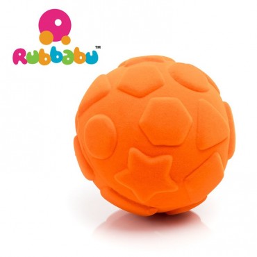 Piłka figury geometryczne sensoryczna pomarańczowa Rubbabu