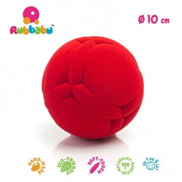 Piłka wycinanki sensoryczna czerwona Rubbabu