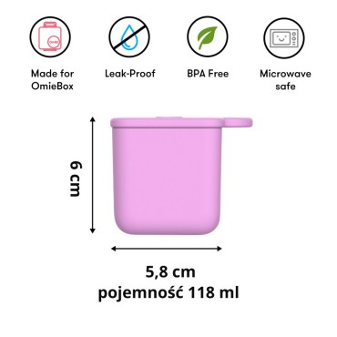 Omiedip dwa szczelne pojemniczki, Pink Teal Omie - 5