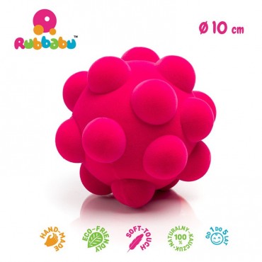 Piłka wirus sensoryczna różowa Rubbabu