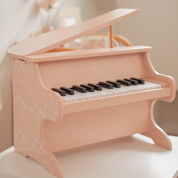 Drewniane pianino różowe Label Label - 8