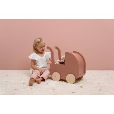 Drewniany wózek dla lalek z lalką FSC Little Dutch - 3