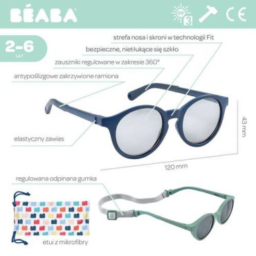 Okulary przeciwsłoneczne dla dzieci 4-6 lat Blue marine Beaba - 3