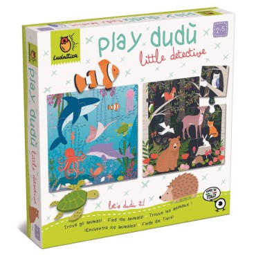 Play Dudu– zestaw edukacyjny dla najmłodszych – 2w1 mały detektyw – gdzie mieszka to zwierzę? Ludattica - 1
