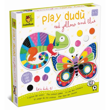 Play Dudu– zestaw edukacyjny dla najmłodszych – 2w1 Kolory - Puzzle konturowe i gra memo Ludattica - 1