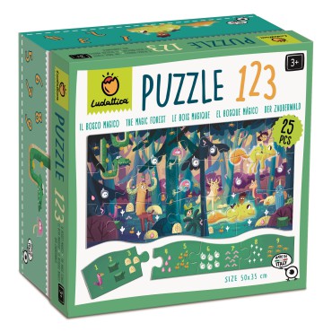 Puzzle 123 Matematyczne puzzle dla najmłodszych – Zaczarowany Las Ludattica - 2