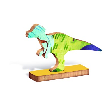 Woody Puzzle – Drewniane puzzle konturowe – Dinozaury Ludattica - 4