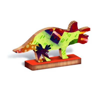 Woody Puzzle – Drewniane puzzle konturowe – Dinozaury Ludattica - 5