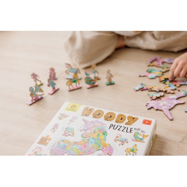 Woody Puzzle – Drewniane puzzle konturowe – Baśniowe postacie Ludattica - 8