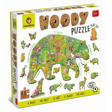 Woody Puzzle – Drewniane puzzle konturowe – Las Ludattica - 2
