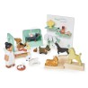 Drewniane figurki do zabawy - salon piękności dla psów Tender Leaf Toys - 1