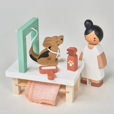 Drewniane figurki do zabawy - salon piękności dla psów Tender Leaf Toys - 2
