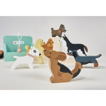 Drewniane figurki do zabawy - salon piękności dla psów Tender Leaf Toys - 4