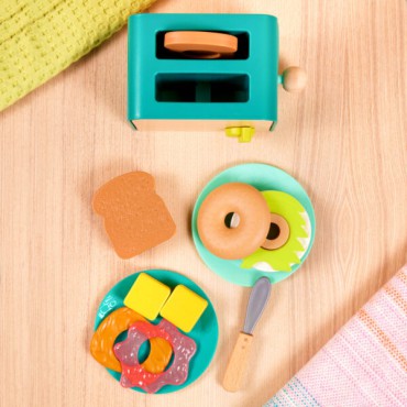 Mini Chef – Breakfast Playset – Toster i akcesoria śniadaniowe B.Toys - 9