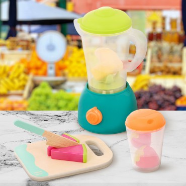 Mini Chef – Fruity Smoothie Playset – Blender z owocami i akcesoriami B.Toys - 7