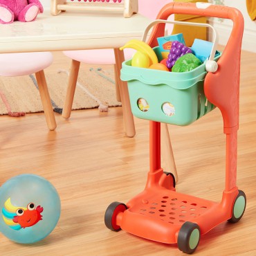 Muzyczny wózek zakupowy z koszykiem i akcesoriami – światło i dźwięk B.Toys - 6