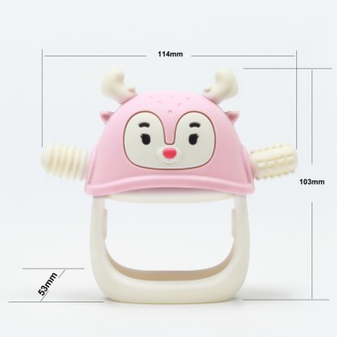 Gryzak dla Niemowlaka Renifer Light Pink Smily Mia - 5