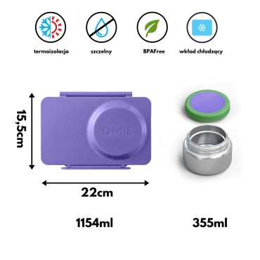 Omiebox Up Lunchbox z termosem Galaxy Purple Omie - 3