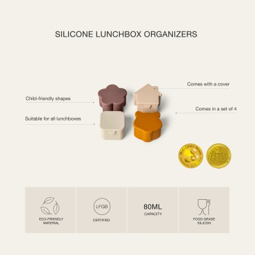 Organizery do Lunchboxa Beige/Plum/Caramel - Zestaw 4szt Citron - 1