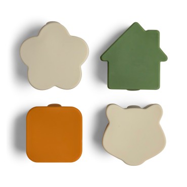 Organizery do Lunchboxa Caramel/Green/Grey - Zestaw 4szt Citron - 7