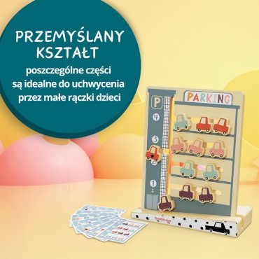 Parking - zabawka logiczna z kartami zadań – układanka dla dzieci 36 mies.+ Topbright - 4