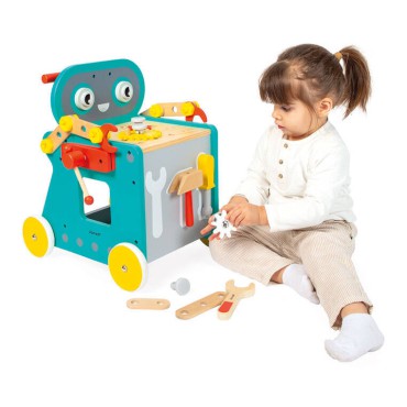 Wózek warsztat magnetyczny z narzedziami Robot Brico Kids 18m+ Janod - 6