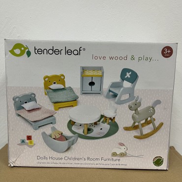 Outlet Drewniane meble do domku dla lalek - pokój dziecięcy Tender Leaf Toys - 4