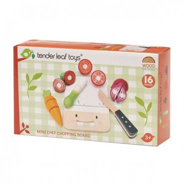 Drewniana deska z warzywami do krojenia Mini Chef Tender Leaf Toys - 2