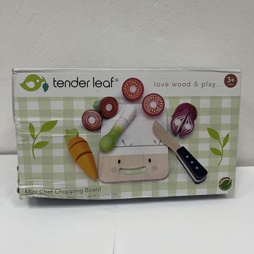 Outlet Drewniana deska z warzywami do krojenia Mini Chef Tender Leaf Toys - 2